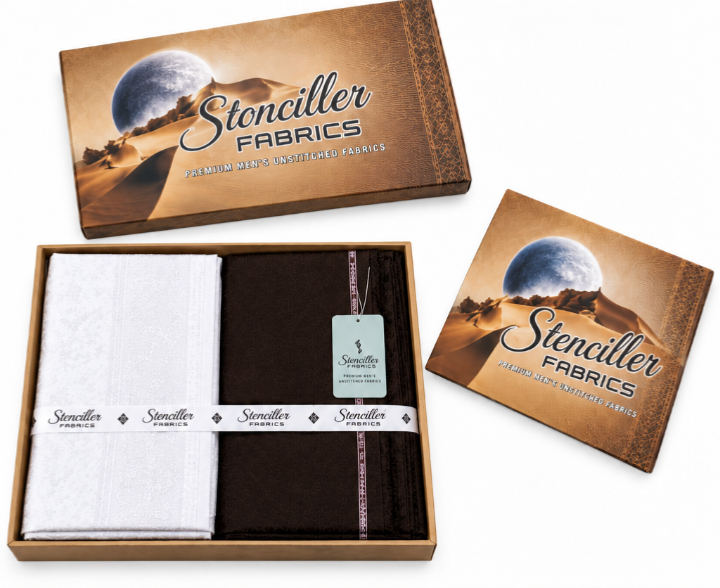 Stanciller Fabric Unstiched Hunza Wool Choclate Brown