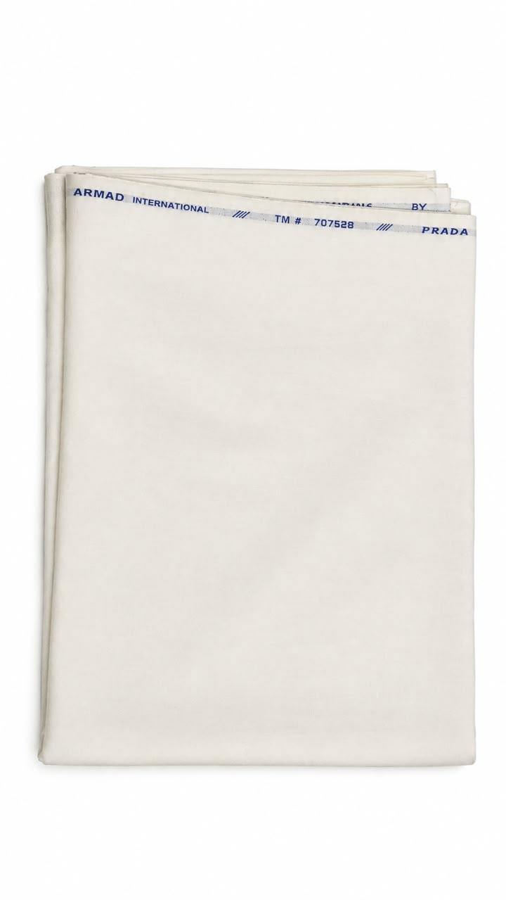 Stanciller Fabric Prada Unstiched Lvory White Suit