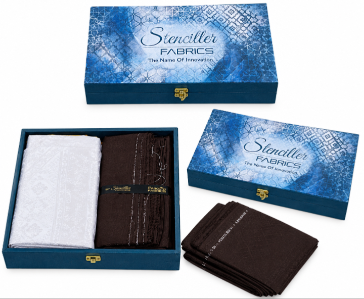Stanciller Fabric Unstiched Wash&Wear Deep Brown Suit