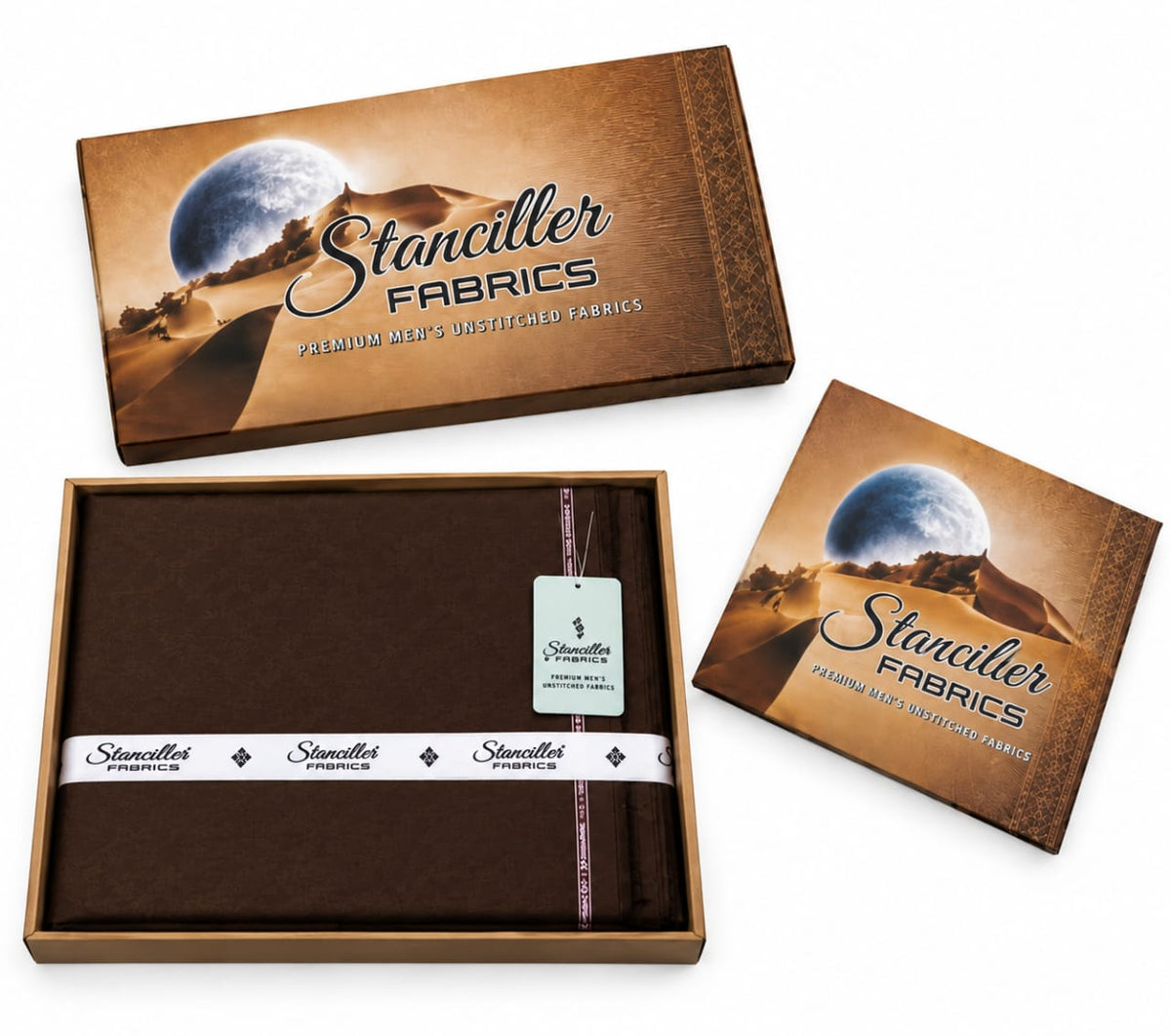 Stanciller Fabric Unstiched Hunza Wool Choclate Brown