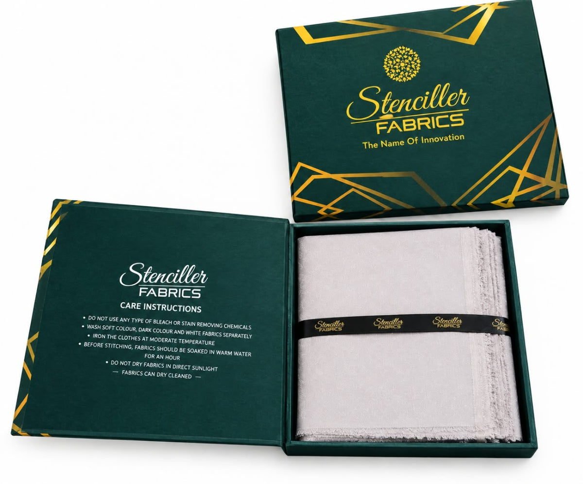 Stenciller Fabric Unstiched Wash & Wear Suit