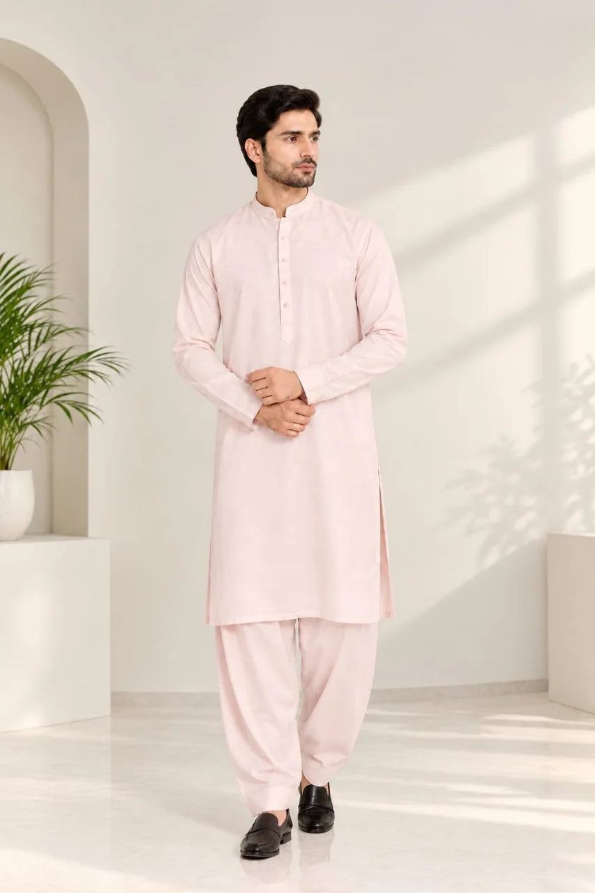 Men’s winter dress in premium fabric, featuring a stylish traditional design, perfect for the winter season.